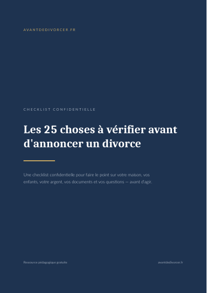 Checklist des 25 choses à vérifier — page 1